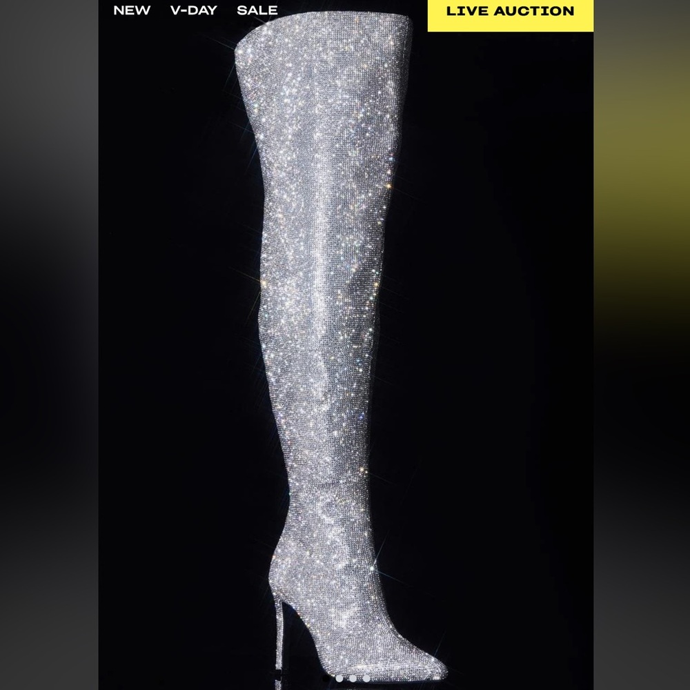 Poster Girl Publicity Stunt Thigh High Boots | 6 | Bedazzled